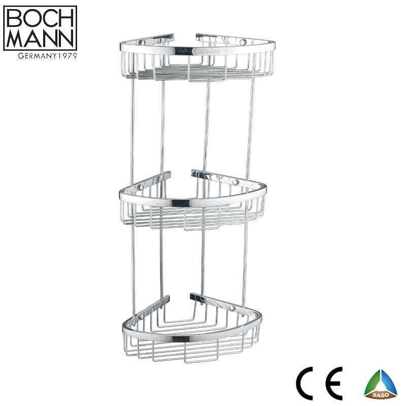 Stainless Steel 304 Angle Glass Shelf for Bathroom