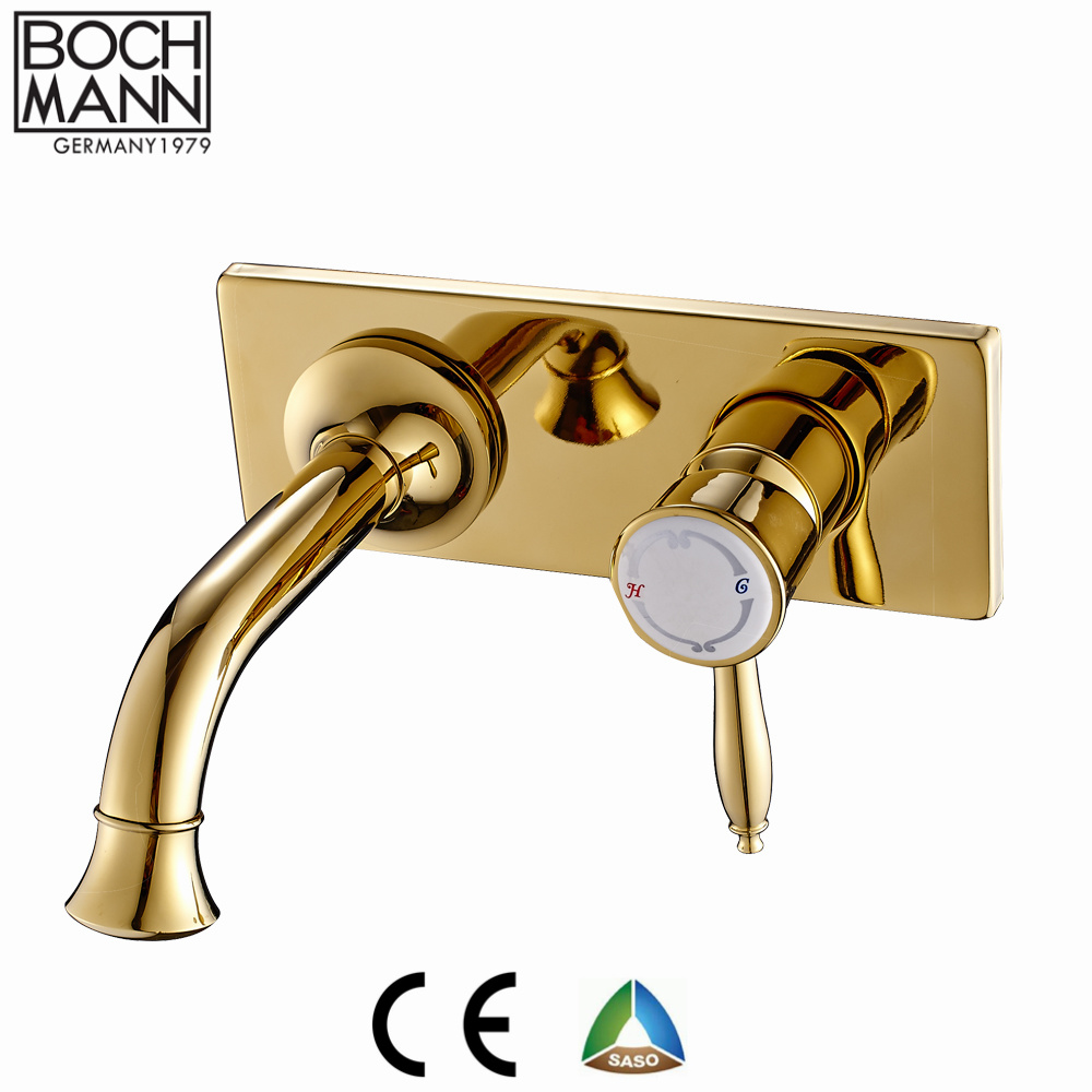 Wall Mounted Full Brass Rain Shower Set Faucet for Hotel Villa Bathroom