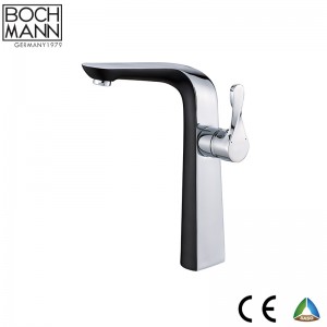 morden design chrome and black color brass bath Faucet