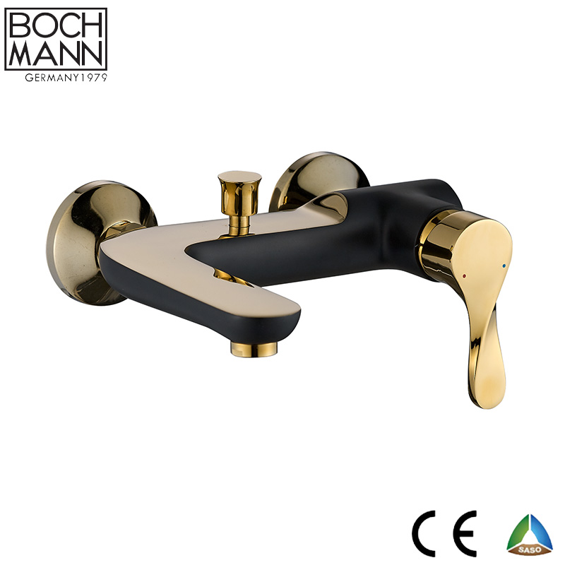 golen and black color brass bath shower Faucet Featured Image
