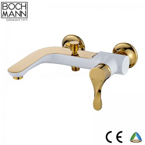 golen and white color brass shower water  Faucet