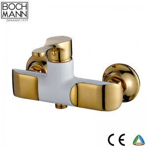 golen and white color brass high basin water  Faucet