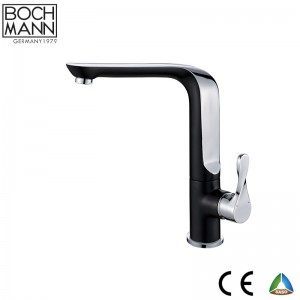 high quality chrome plated and black color brass kitchen sink Faucet