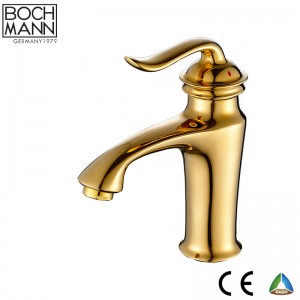 golden color brass sanitary ware shower  mixer