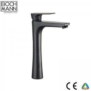 Matt black color Bathroom Top Counter Basin Brass Water Taps