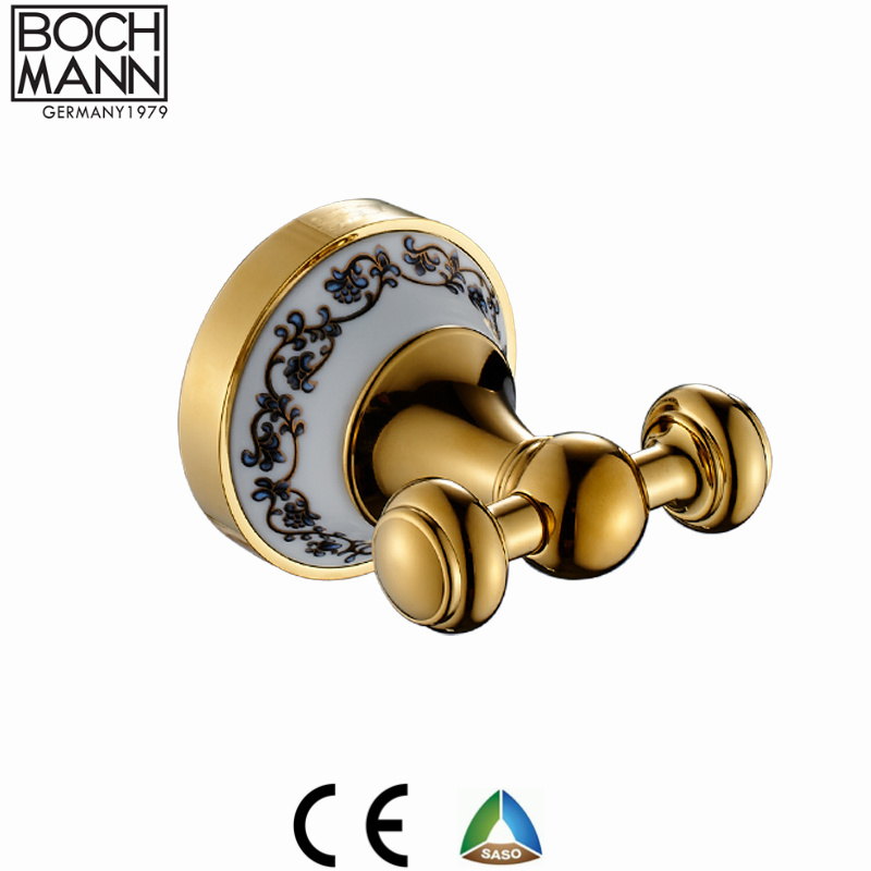 Contemporary Gold Rose Gold Chrome Brass Bathroom Accessory Towel Ring