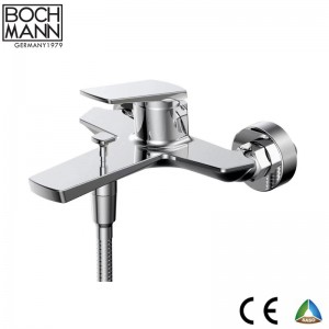 Simple Morden  Brass matte black Wall Bath Shower Mixer CK-21D3B