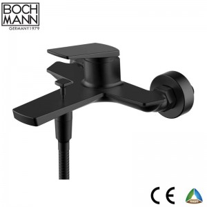 Simple Morden  Brass matte black Wall Bath Shower Mixer CK-21D3B