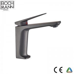 new design high quality brass material basin mixer in matt black color