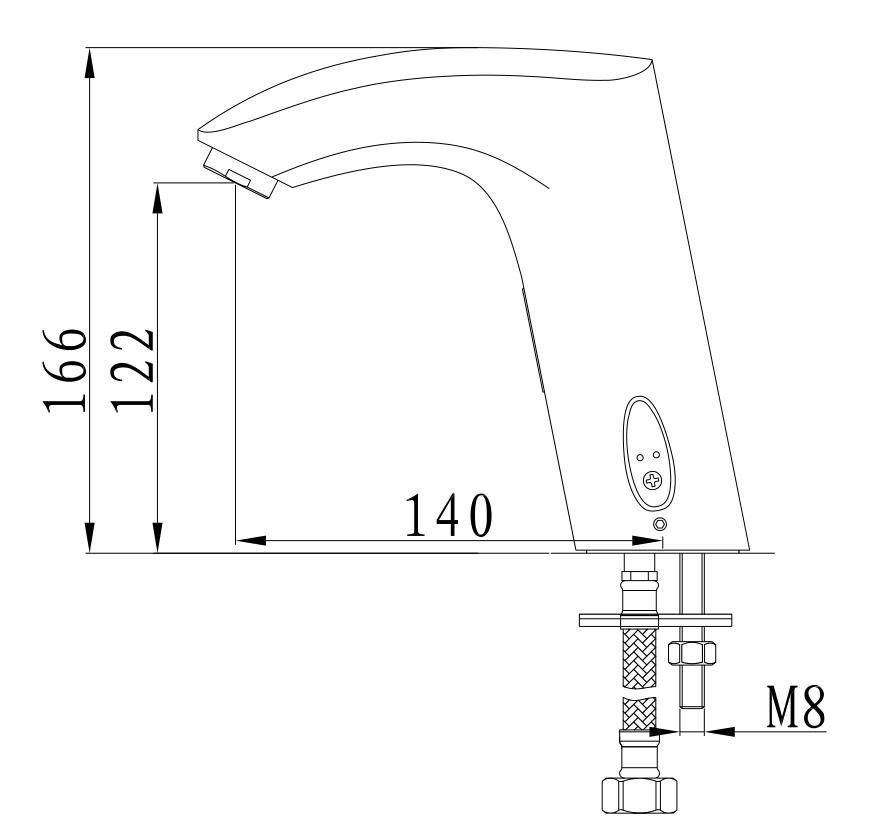 Cold and Hot Water Automatic Induction High Basin Faucet