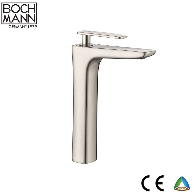 Chrome White Gold Color High Top Counter Basin Water Faucet for Bathroom