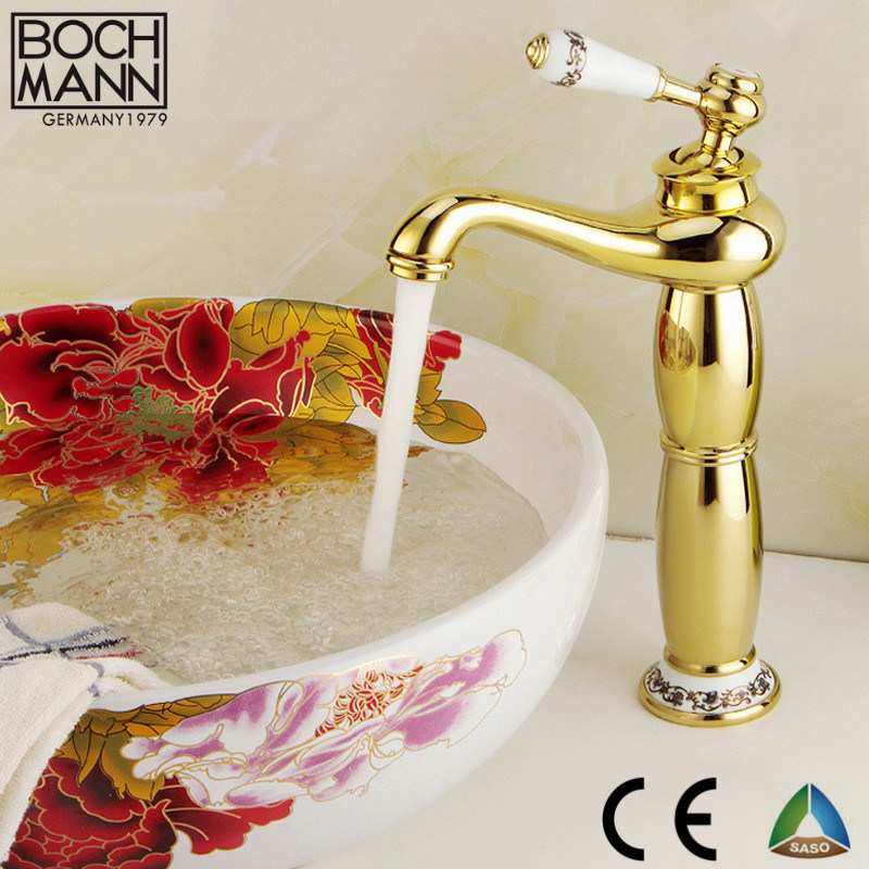 Classical Hot Selling Saso Saber Rose Gold Brass Basin Water Faucet