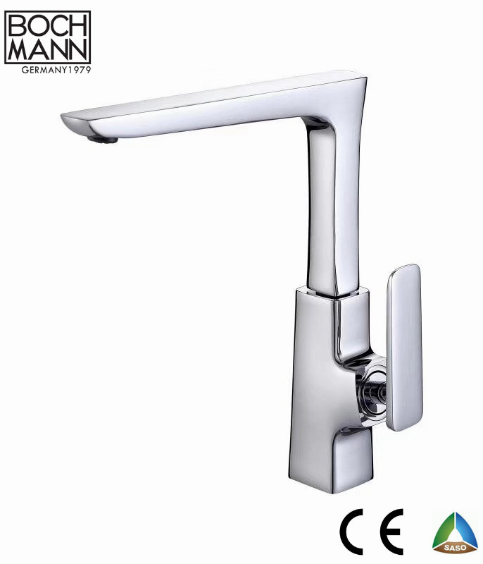 Bath Accessory Brass Chrome Matt Black White Color Long Basin Water Faucet