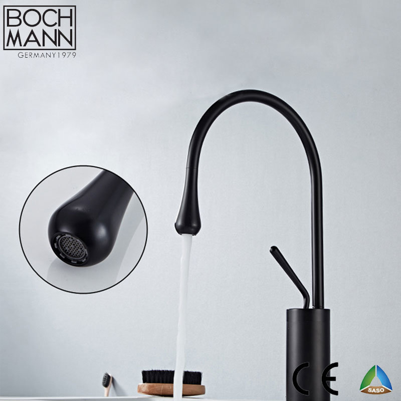 Fashion Nordic Style Water Drop Design Medium and High Basin Water Mixer Taps