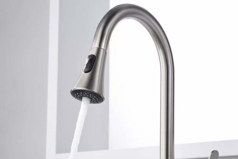 Pull out Spray Head Nickel Brushed Chrome Kitchen Water Faucet