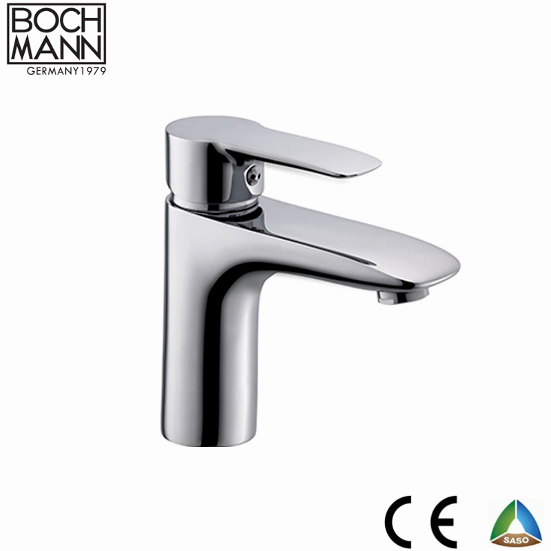 European Morden Simple Design Brass Chrome Short Deck Mounted Water Taps