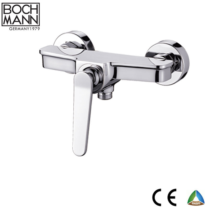Luxury Gold and White Color Brass Body Bathroom Rain Shower Set Faucet