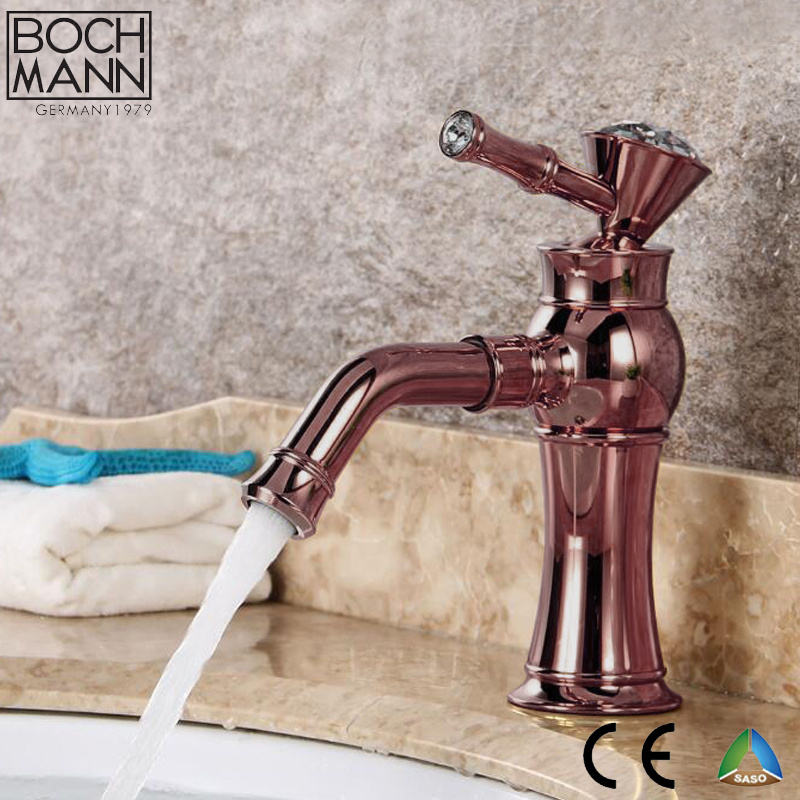 Copper Material Art Horse Gold and White Gold and Black Art Bathroom Water Mixer