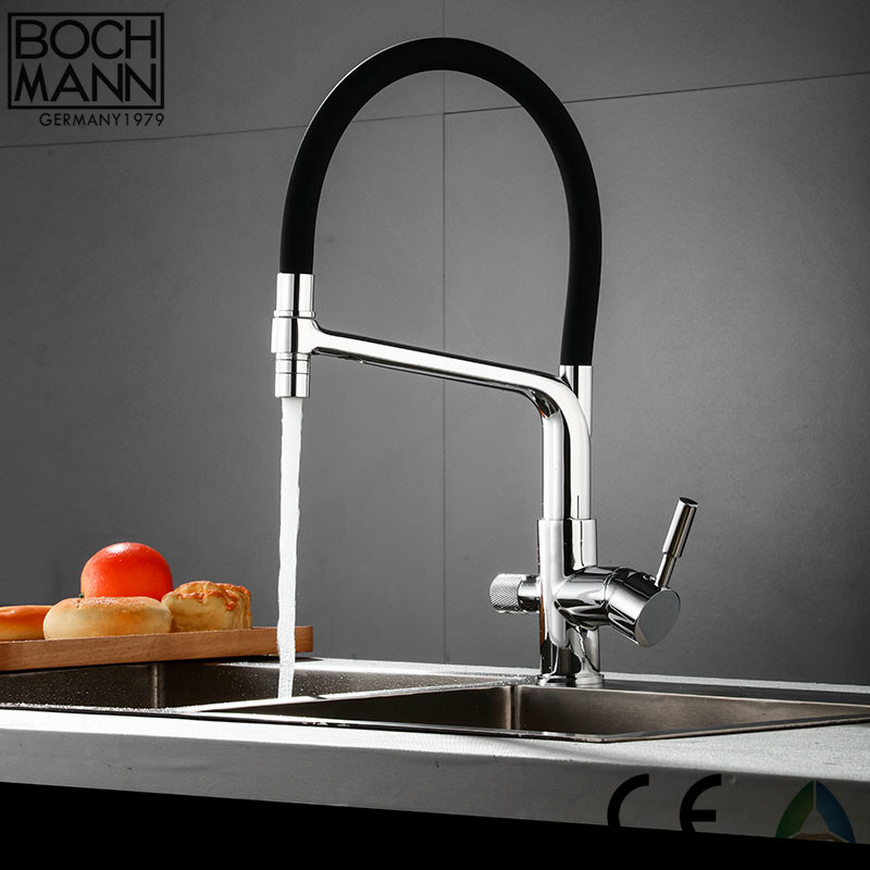White Black Color Chrome Plated Brass Purified Water Function Sink Faucet