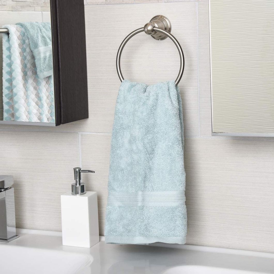 Chrome Nickel Brushed Bathroom 5 PCS Including Towel Bar Towel Ring
