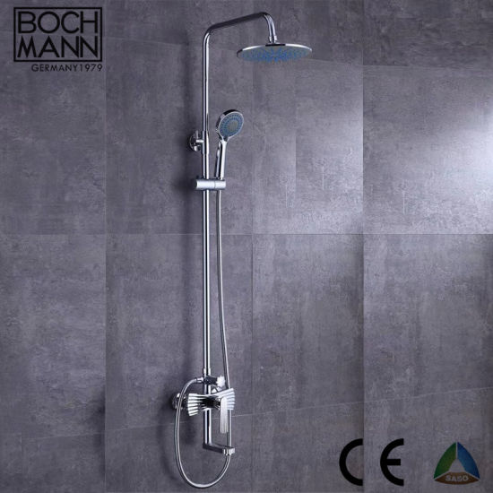 Art Shell Design Brass Body Bath Shower Faucet Set with Adjustable Pipe