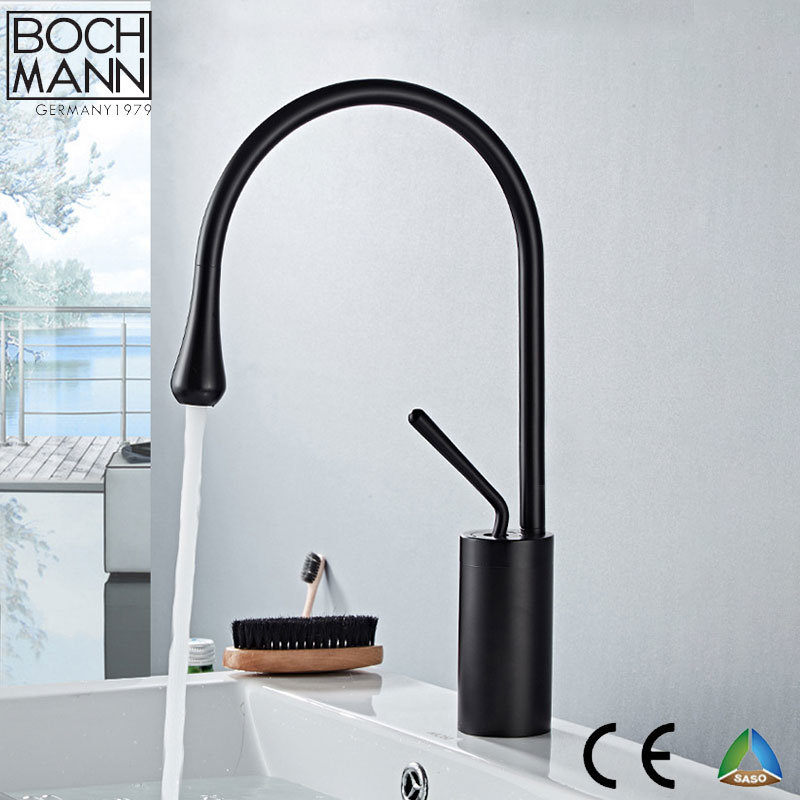 Hot Simple European Water Drop Shape Brass Basin Water Faucet for Hotel Apartment Villa