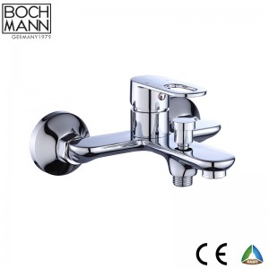 Classical Morden Simple Round End Brass Chrome Wall Shower Bath Water Tap