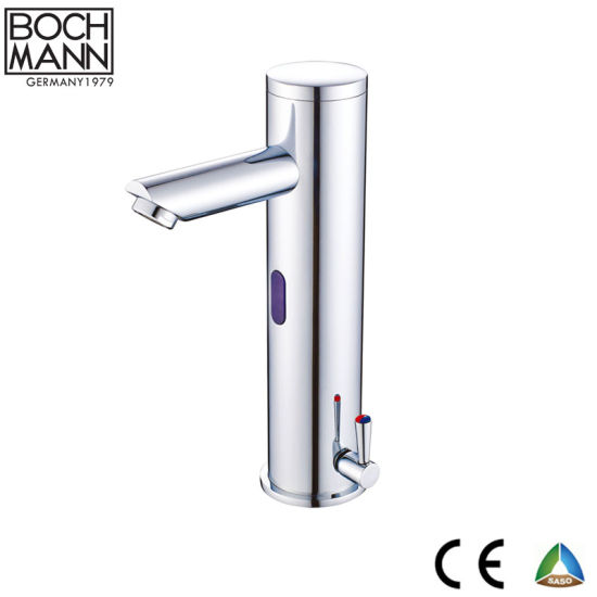Automatical Inductive Sensor Faucet with Handle for Hot and Cold Water