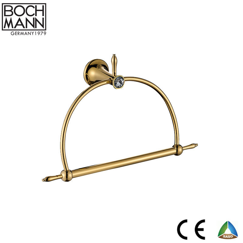 Luxury Design Full Brass Material Golden Wall Robe Hook for Bathroom