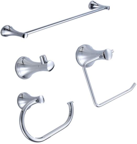 Single Towel Round Bar with Chrome Color