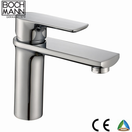 Flat Surface Wide Spout Brass Bathroom Water Taps Faucet