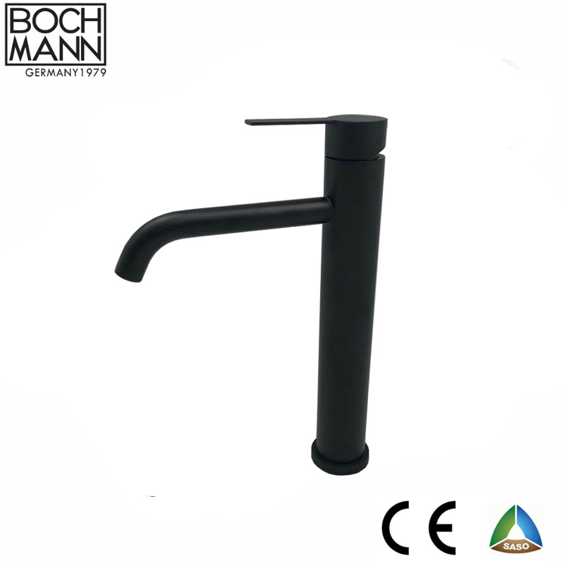 Black Color Bathroom Basin Faucet and Sanitary Ware 304 Stainless Steel Water Tap