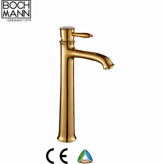 golden color brass basin mixer luxury faucet for sanitary ware