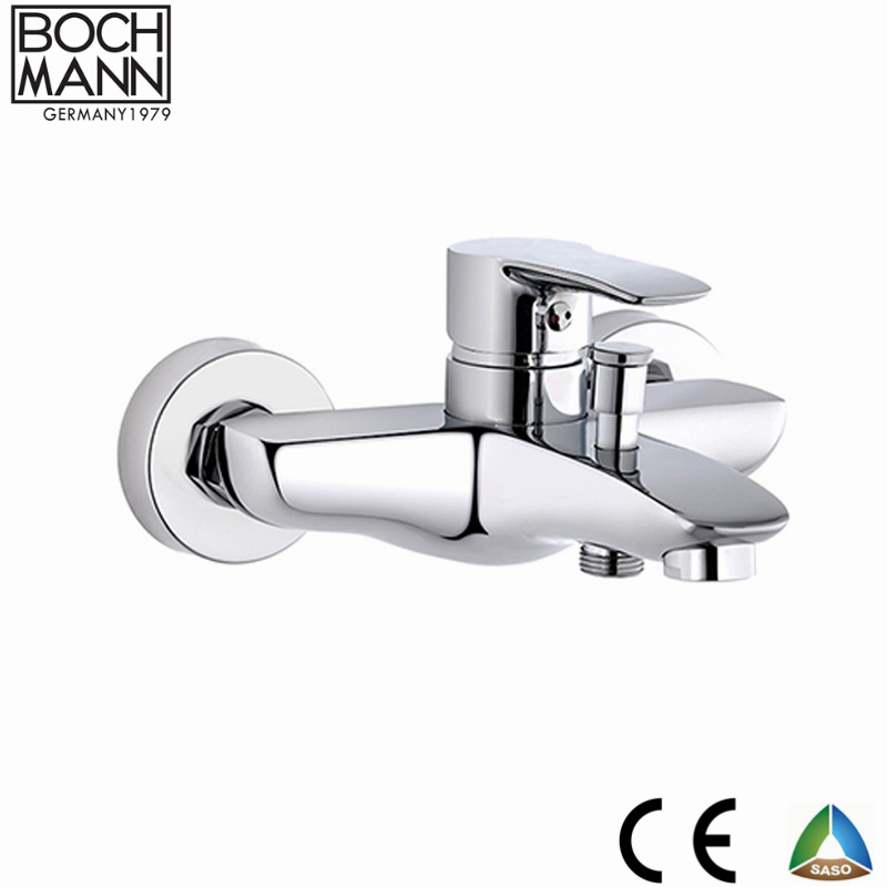 European Morden Simple Design Brass Chrome Short Deck Mounted Water Taps