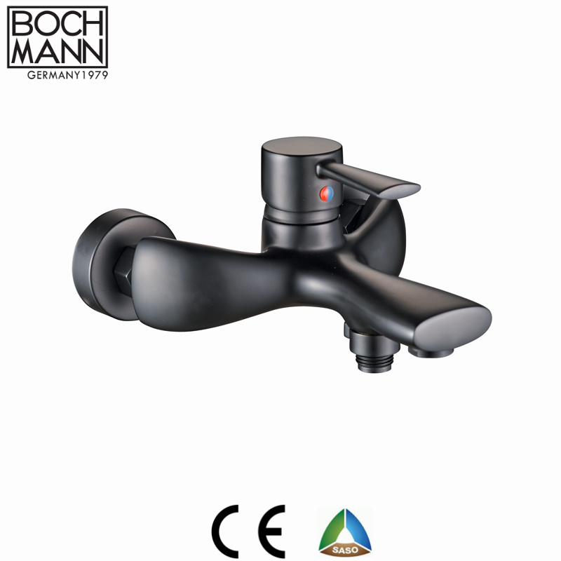 Classical C Shape Brass Wash Basin Water Faucet in Chrome / Matt Black Color