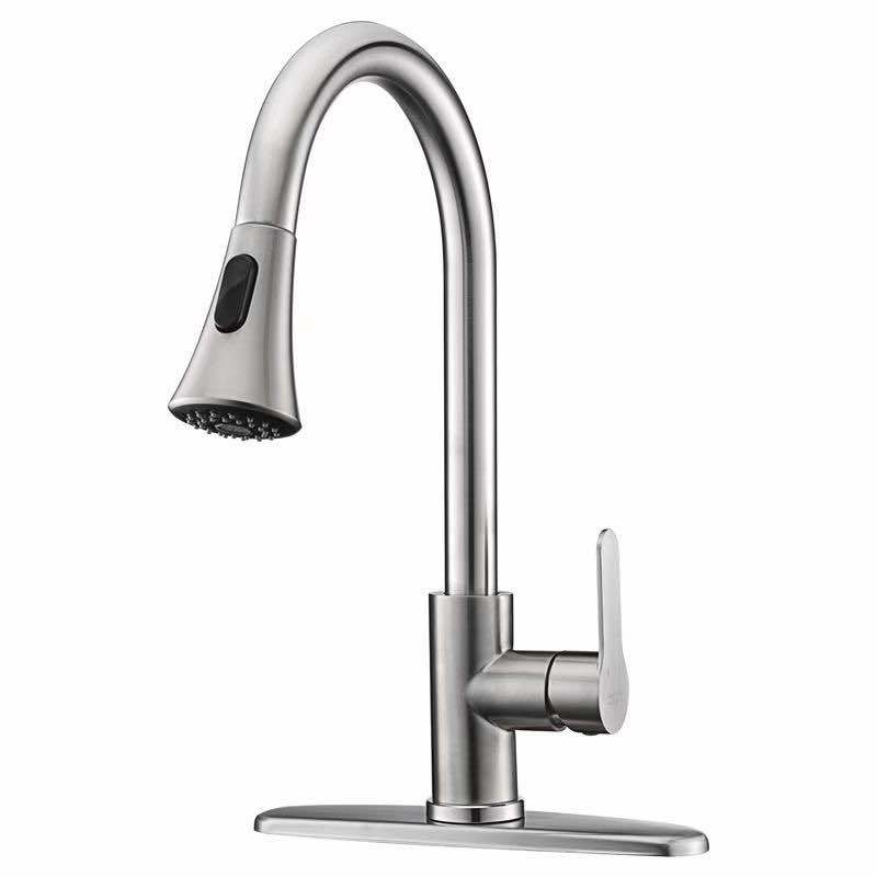 Pull out Spray Head Nickel Brushed Chrome Kitchen Water Faucet