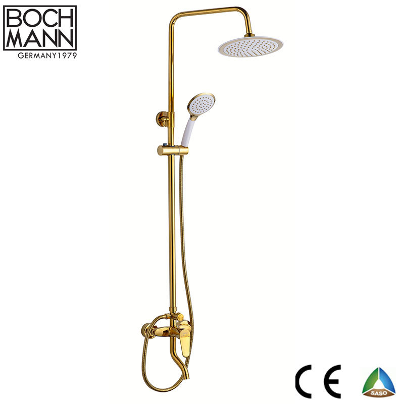 Economic Bath Full Set Rain Shower Faucet with Shower Head and Handle Shower Saso Saber