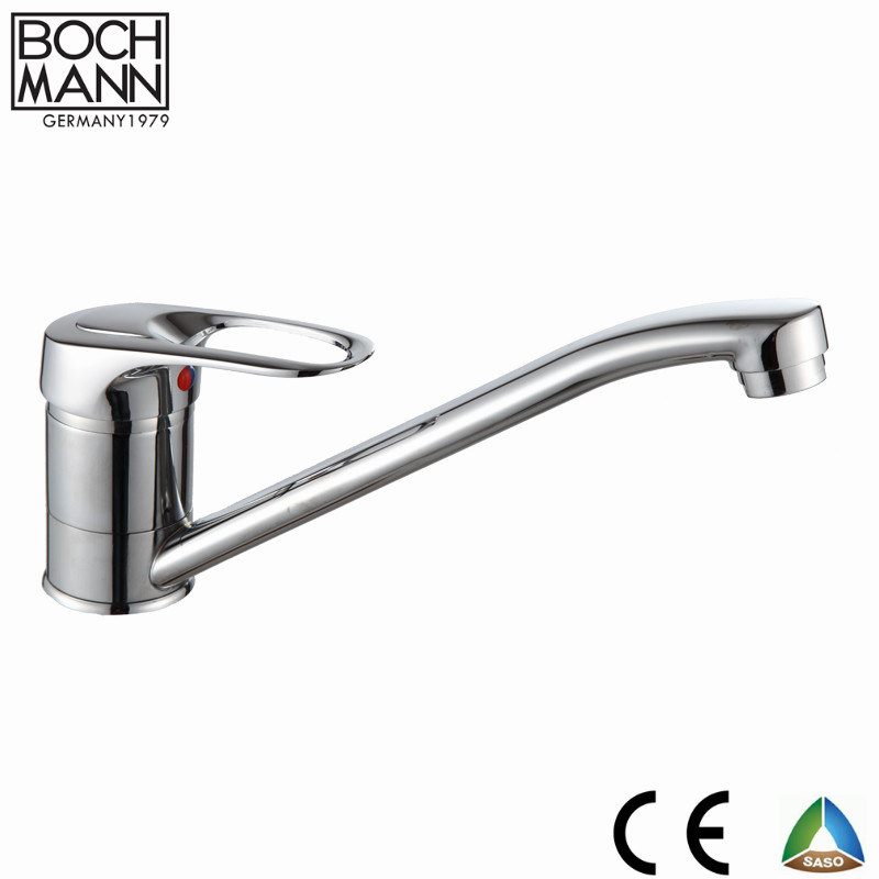 Europe Simple Long Spout Single Hole Sink Water Faucet with Ce