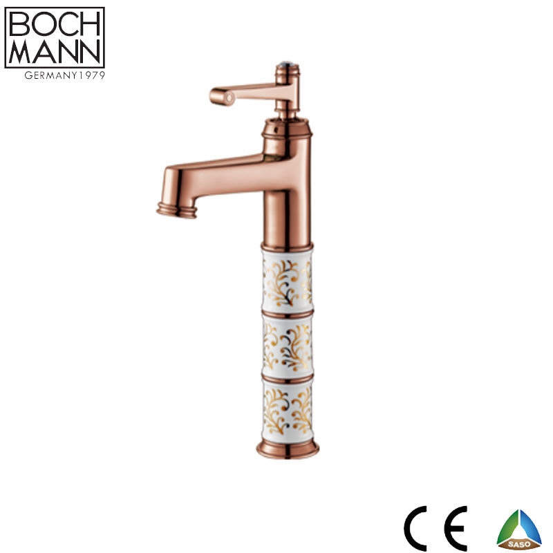 Chinese Factory Economic Price Rose Gold Short Basin Water Mixer