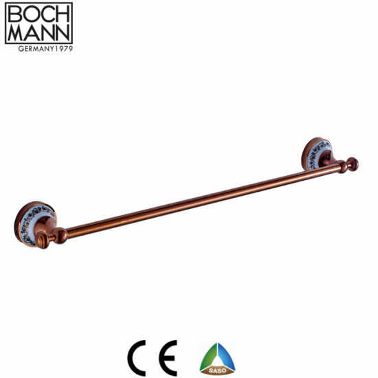 Sanitary Ware Traditional Rose Golden Single Towel Bar for Bathroom