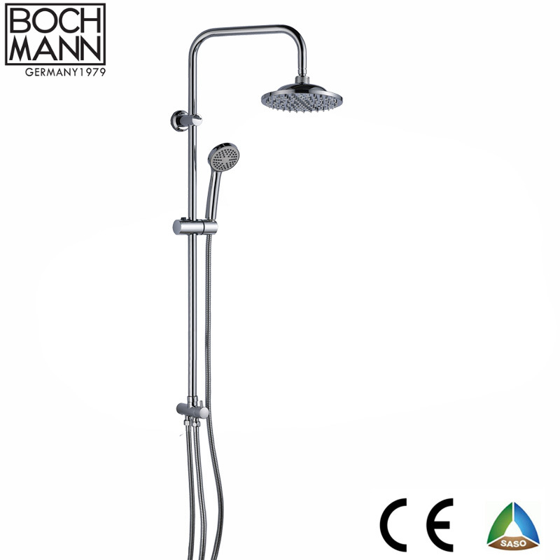 Chrome Color Shower Set and Brass Body Bathroom Shower Faucet with Plastic Top Shower and Handle Shower