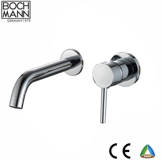 Black Color Wall Tap and Bathroom Basin Faucet