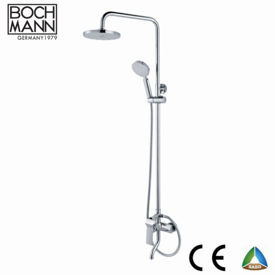Morden Simple Brass Chrome Plated Bathroom Fittings Shower Water Faucet