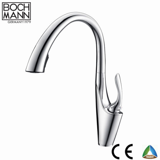 Black Color Brass Kitchen Sink Faucet with Pull out Sprayer