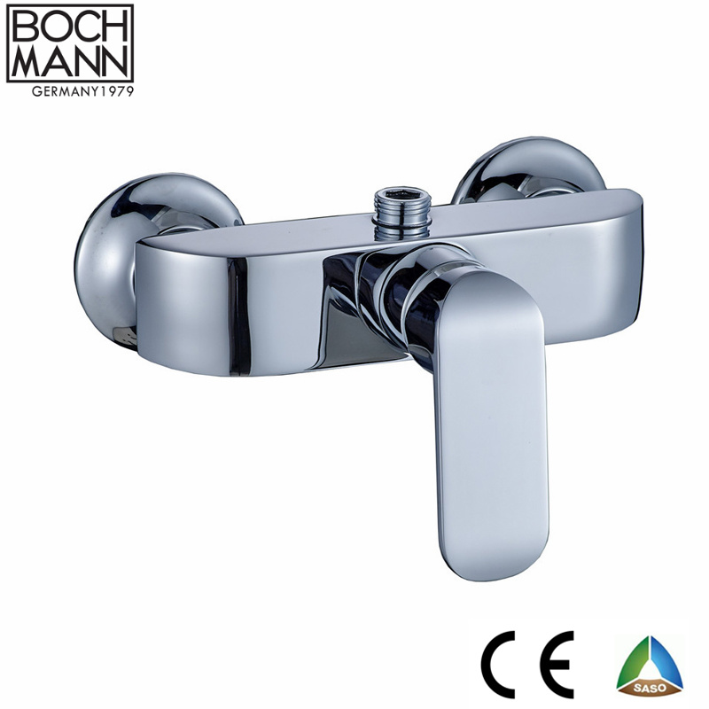 Single Handle Golden and White Color Water Shower Mixer