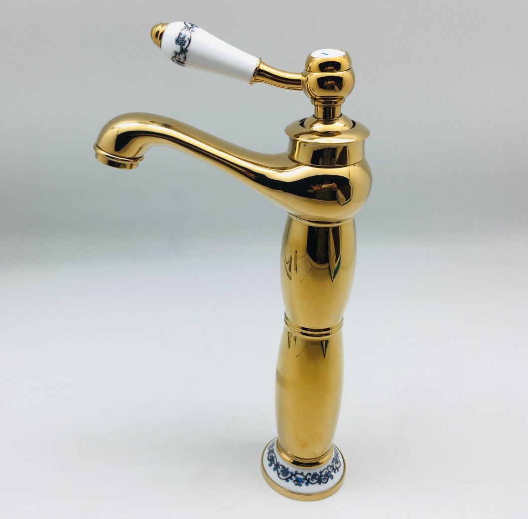 Traditional Brass Chrome / Gold Color Short Water Faucet