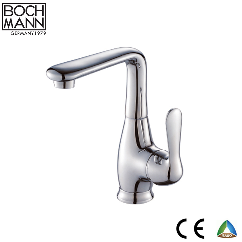 High Basin Faucet with Revolving U Shape Spout for Super Market and E-Shopping