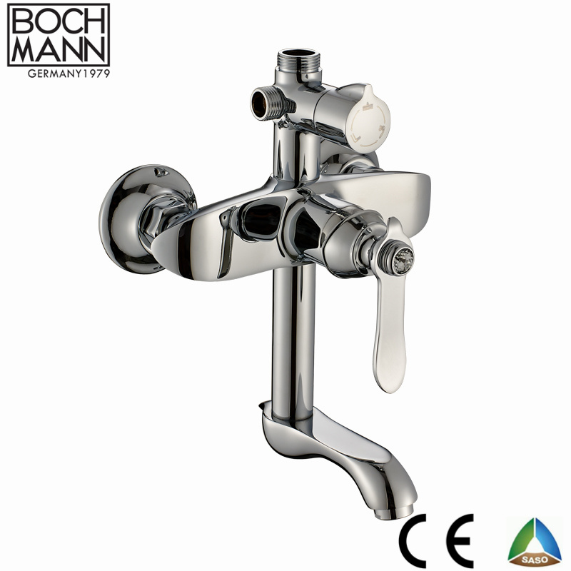 Traditional Classical Design Chrome Bathroom Water Taps Faucet Handle with Diamond