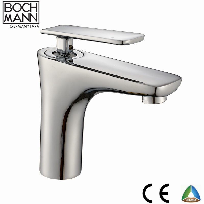 Morden Style Big Size Deck Mounted Single Hole Single Handle Bathroom Faucet