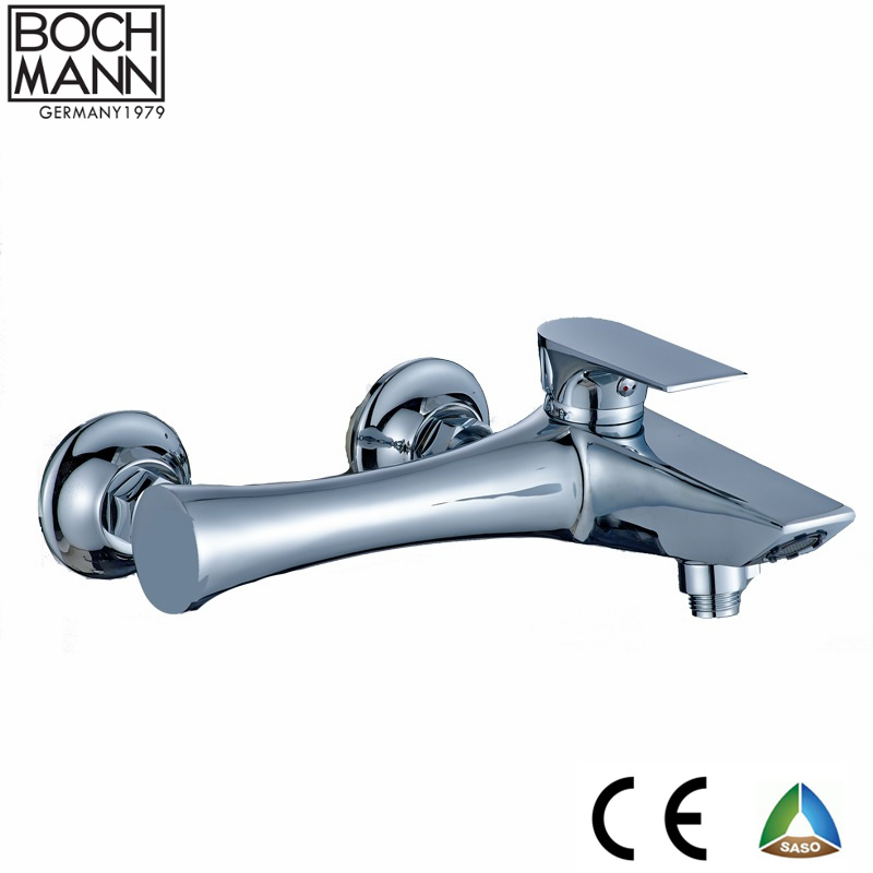 Wall Mounted Chrome Plated Big Size Brass Shower Faucet